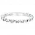 Anniversary Ring With Round Diamonds Set In A Delicate Petal Motif Design