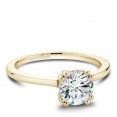 Noam Carver Yellow Gold Engagement Ring With Round Centerpiece And 8 Diamonds