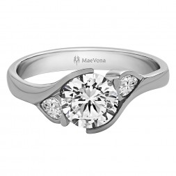 POPPY ROUND CLASSIC WITH 0.40ct H-SI CENTER STONE