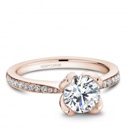 Noam Carver Rose Gold Engagement Ring With 70 Diamonds