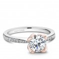 Noam Carver White And Rose Gold Engagement Ring With 70 Diamonds