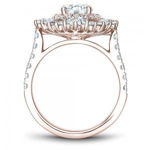 Noam Carver Rose Gold Engagement Ring With 48 Diamonds