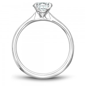 Noam Carver White Gold Engagement Ring With Round Centerpiece