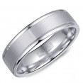 A White Cobalt Torque Band With A Sandpaper Finish And Polished Edges.
