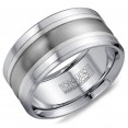 A Torque Ring In White Cobalt, Silver And Titanium.