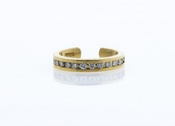 1/8 CTTW DIAMOND CUFF EARRINGS
