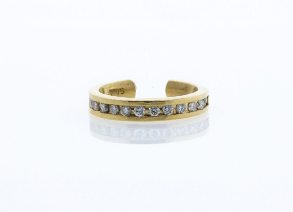 1/8 CTTW DIAMOND CUFF EARRINGS