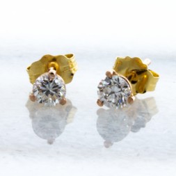 Martini 14kt Yellow Gold Studs (.36ctw.)