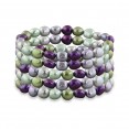 Set of Five 8-9mm Grapevine Baroque Fresh Water Cultured Pearl Stretch Bracelets, 7.5