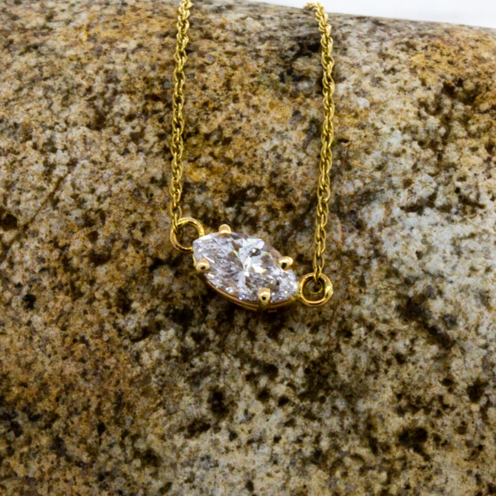 Marquise Solitaire Pendant (.52ct)