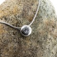 Platinum Diamond Bezel Solitaire Necklace (.77ctw)