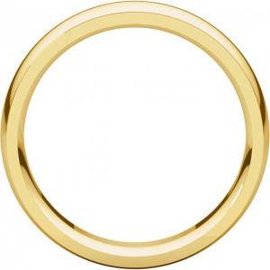 Men's 10K Yellow 6 mm Comfort-Fit Edge Band