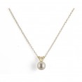 14K 7+MM White Freshwater Cultured Pearl 16