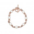 Bronze 8-8.5MM Oval Freshwater Cultured Pearl Toggle Bracelet