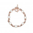 Bronze 8-8.5MM Oval Freshwater Cultured Pearl Toggle Bracelet