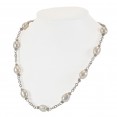 Sterling Silver 9-10MM White Baroque Freshwater Cultured Pearl 18