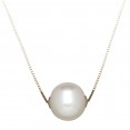 14kyg 8.5-9mm Round Freshwater Cultured Pearl Slide on 18