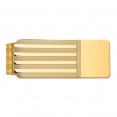 14k Men's Grooved Polished Money Clip