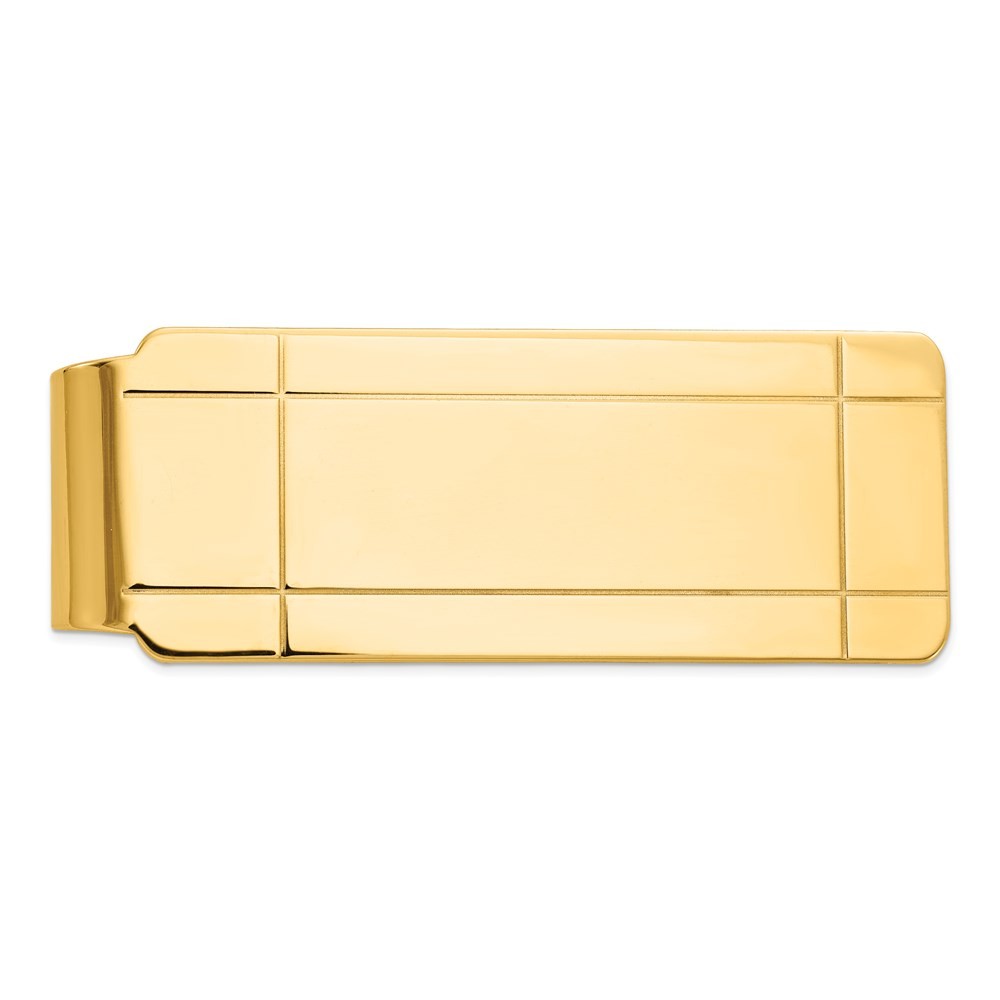 14k Men's Grooved Money Clip