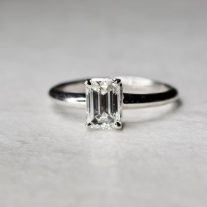 Emerald Cut Diamond Solitaire