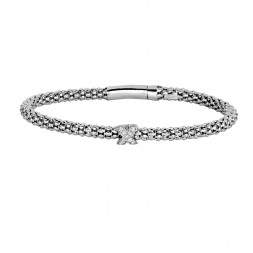 Silver Popcorn Bracelet Diamond  Inxin Element