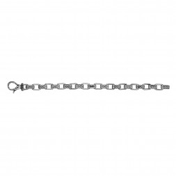 Sterling Silver  Rectangular Link Bracelet