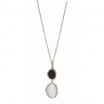 Silver Gem Candy L Inked Necklace With Black Onyx, Moonstone And  Diamonds