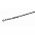 Silver Rhodium Finish Large Woven Bracelet With Box Clasp