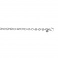 Silver 18In Link Shiny Textured Italian Cable Necklace With Lobster Clasp