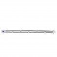 Silver Double-Strand Woven Bracelet With Cushion Amethyst And White Sapphire