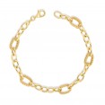 14K Gold Popcorn Petite Link Bracelet