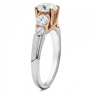 Round Cut Center Diamond Classic Semi Mount Engagement Ring
