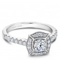 A modern Carver Studio white gold engagement ring and 31 diamonds.