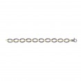 Silver And 18Kt Gold Italian Cable Oval Link Bracelet