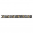 Silver And 18Kt Gold Fleur De Lis Bracelet