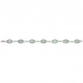 Silver And 18Kt Gold Gem Candy Marquis Bracelet  With Green Amethyst, Tsavorite And White Sapphire