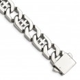 Stainless Steel Polished Crosses 8.5in Bracelet