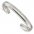 Stainless Steel Polished and Grooved Bangle