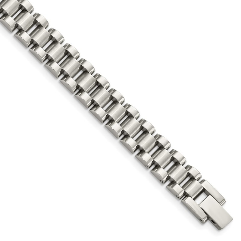 Stainless Steel Brushed and Polished 8.5in Bracelet