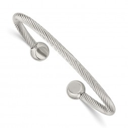 Stainless Steel Polished Cuff Bangle