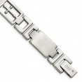 Stainless Steel Brushed and Polished Cross 8.25in Bracelet