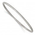 Stainless Steel Polished and Textured 3mm Bangle