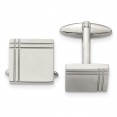 Stainless Steel Polished Square Cufflinks