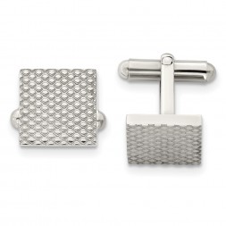 Stainless Steel Polished and Textured Cufflinks