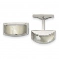 Stainless Steel Polished Cat's Eye Cufflinks