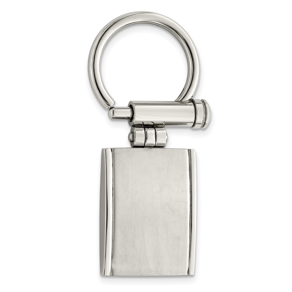 Stainless Steel Brushed and Polished Key Ring