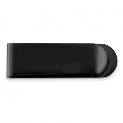 Stainless Steel Brushed Black IP-plated Money Clip