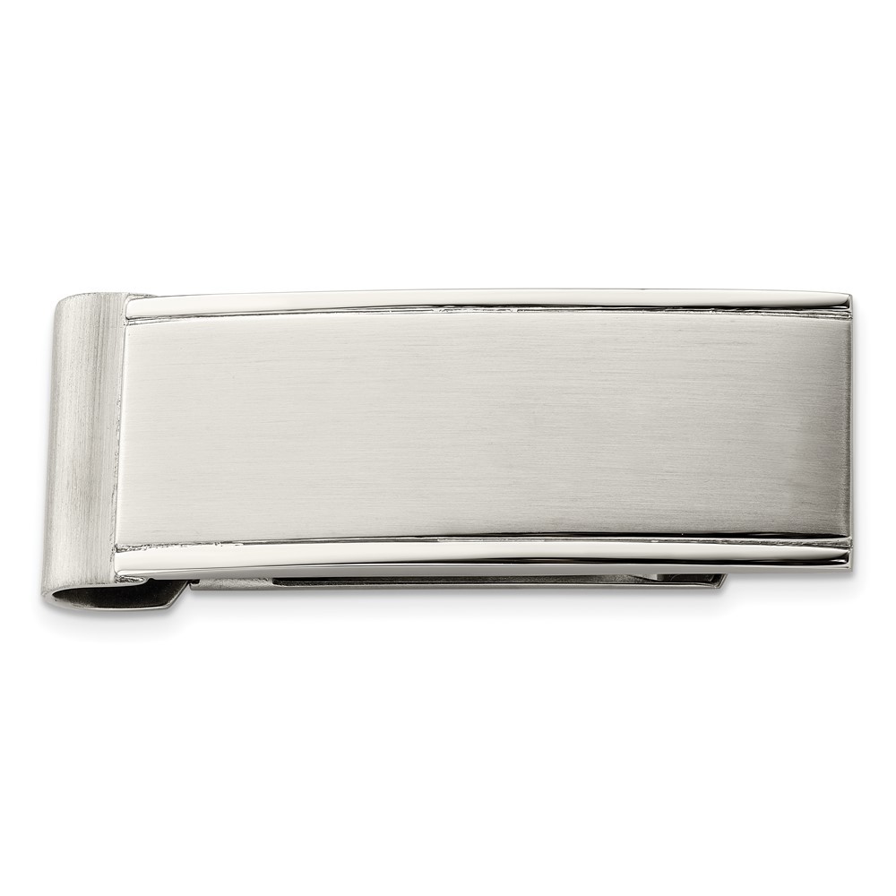 Stainless Steel Brushed and Polished Money Clip