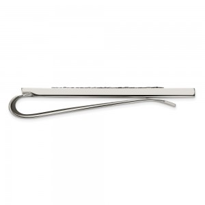 Stainless Steel Brushed Genuine Black Stingray Money Clip