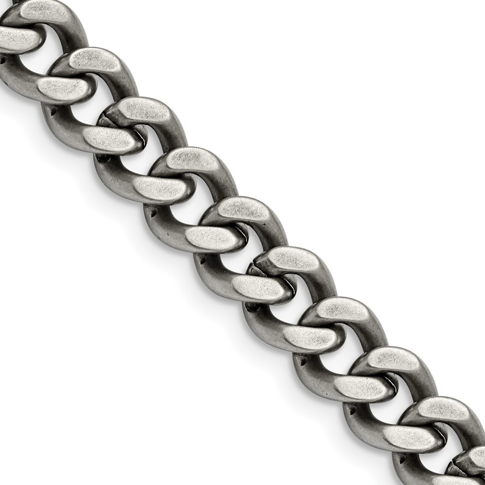 Stainless Steel Oxidized 9.25mm 20in Curb Chain